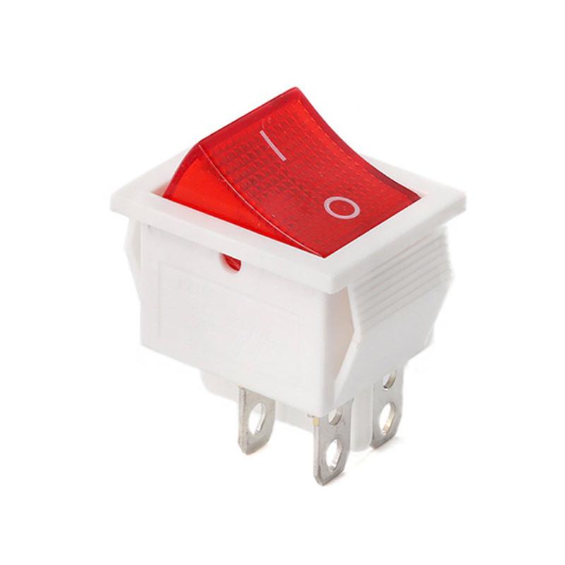 KCD1-4脚2档-白底红灯