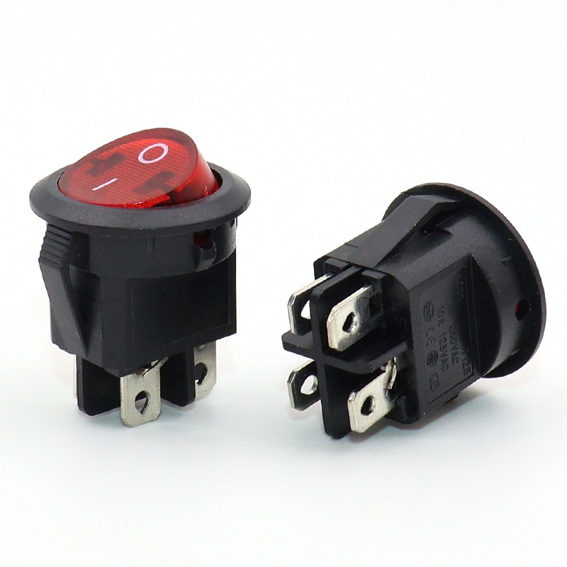 KCD1-4脚2档-红色