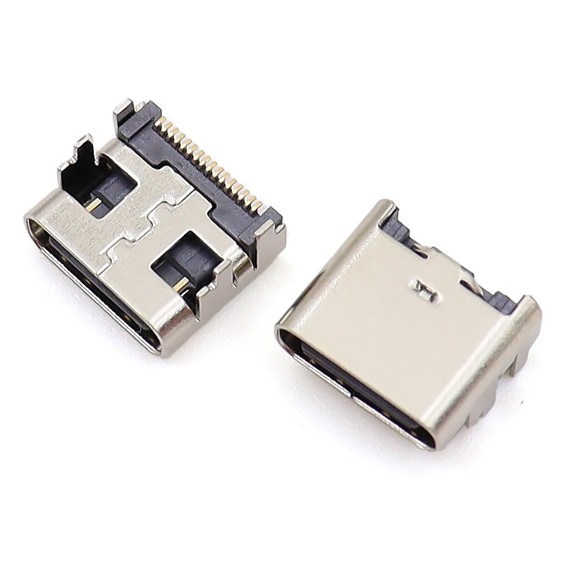 TYPE-C 16P板上垫高7.6