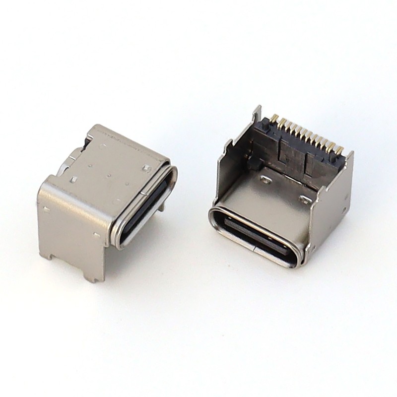 TYPE-C 16P垫高4.3黑胶