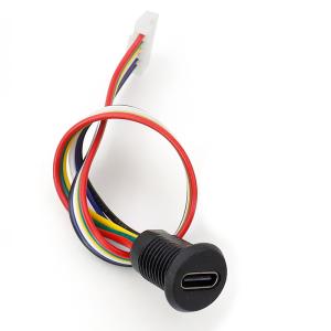 TYPE-C-6P带线防水母座