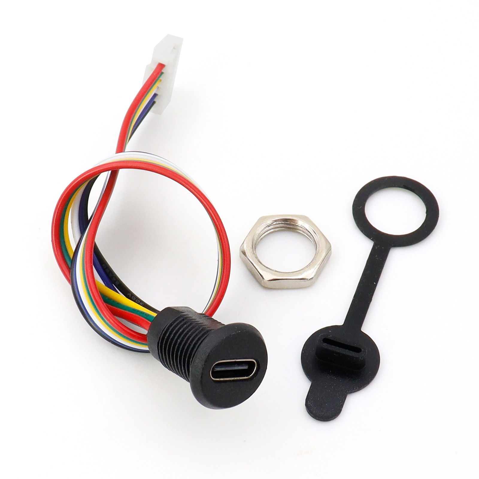 TYPE-C-6P带线防水母座