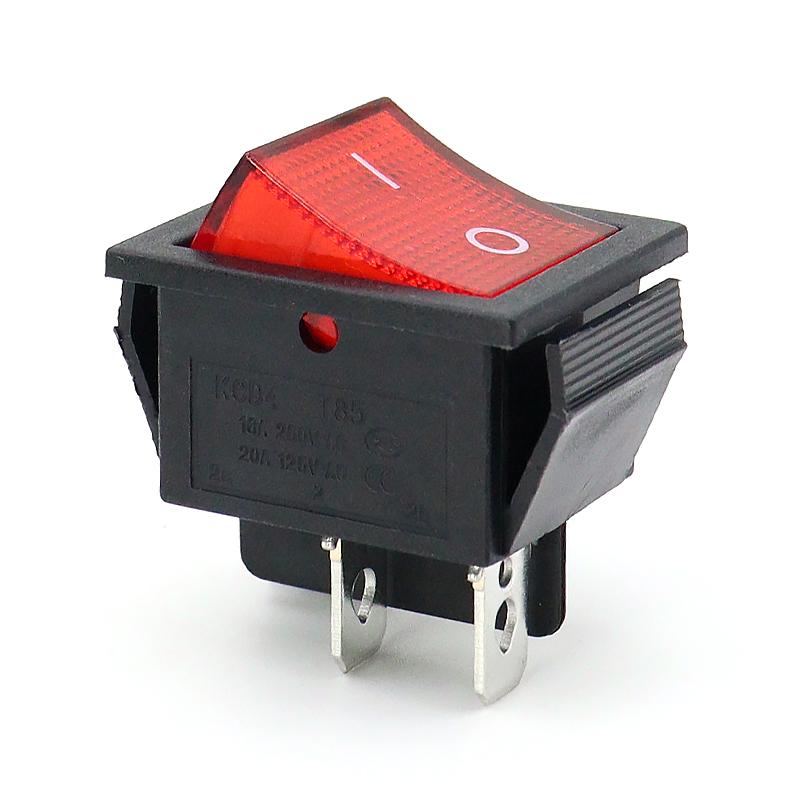 kcd4-4脚2档-红灯