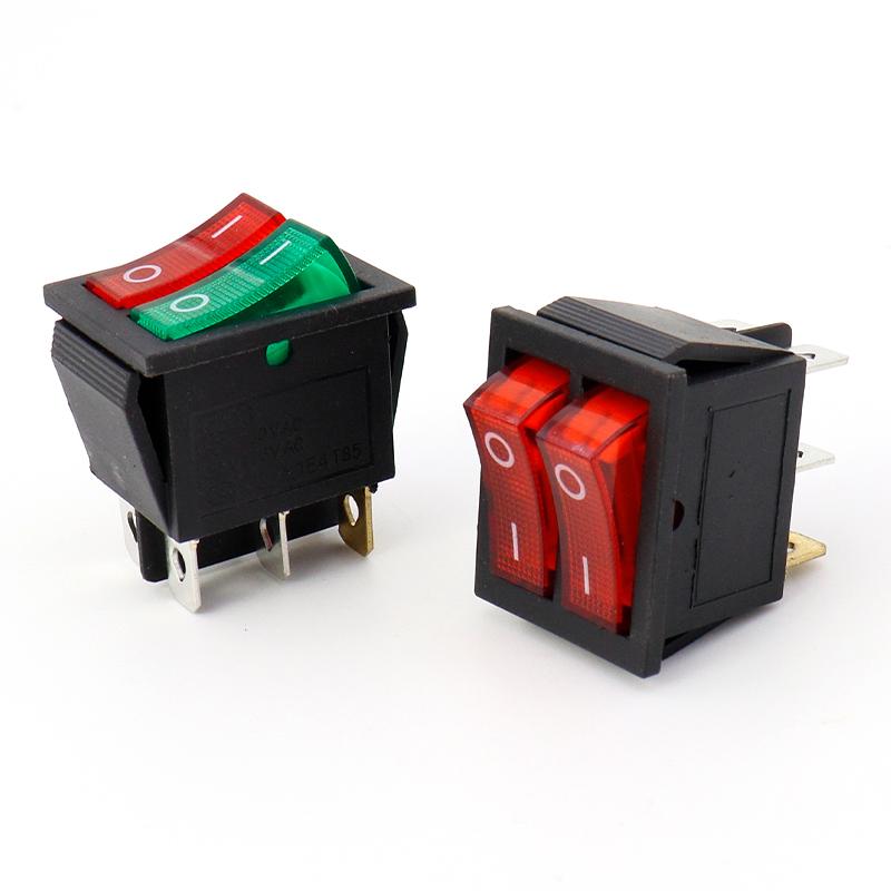 kcd6-6脚2档-双联带灯