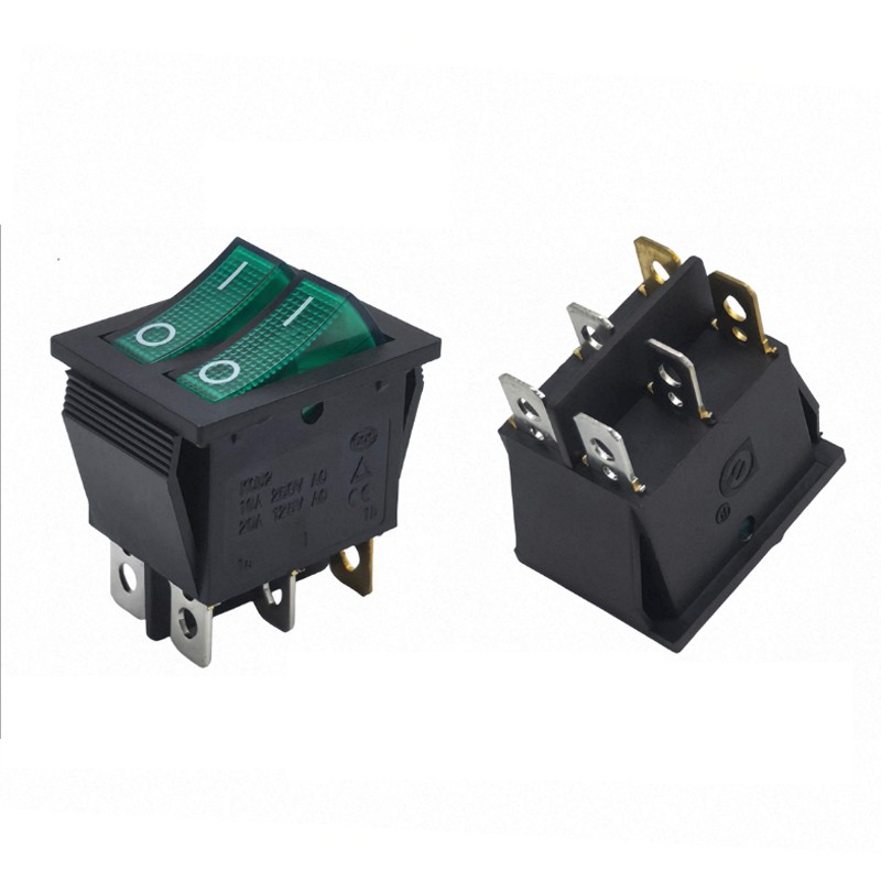 kcd6-6脚2档-双联带灯